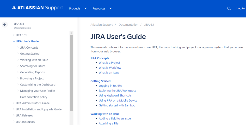 Displaying Jira's user guide